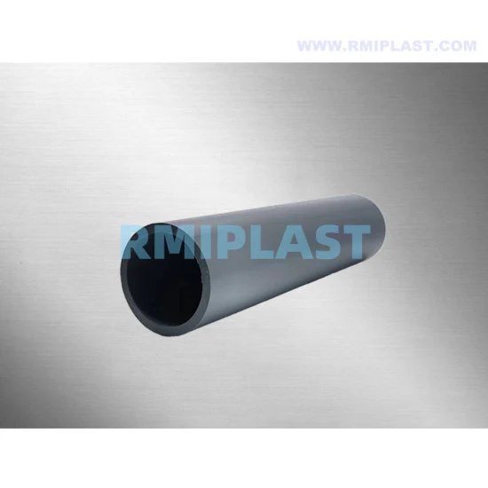 Труба из ХПВХ DIN Pn16 400 мм, пластиковая раструбная сварочная труба, темно-серая трубка для системы водоснабжения